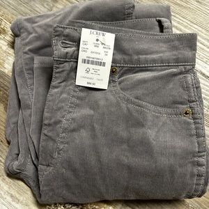 J.Crew Vintage Slim Straight Pant in Garment-dyed Corduroy in Coal Grey size 24